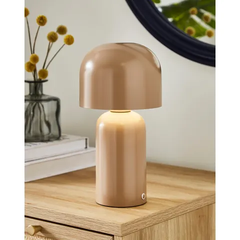 Mushroom Wireless Rechargeable LED Lamp – Natural – image 1