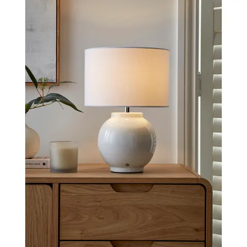 Ceramic Wireless Rechargeable Table Lamp – Cream – image 1