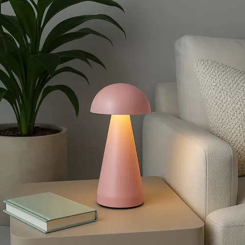 Searchlight Dome Rechargeable LED Table Lamp - Pink – image 1