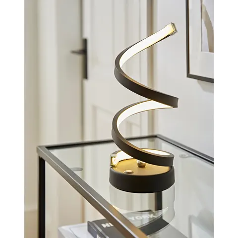 Rechargeable LED Twist Table Lamp – Black – image 1