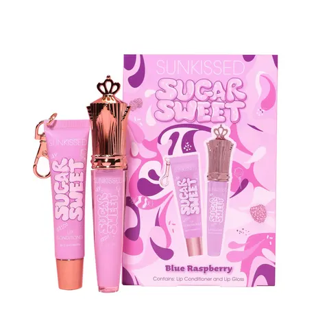 Sunkissed | Sugar Sweet Lip Set - Conditioner & Gloss - Blue Raspberry - Vegan – afbeelding 1
