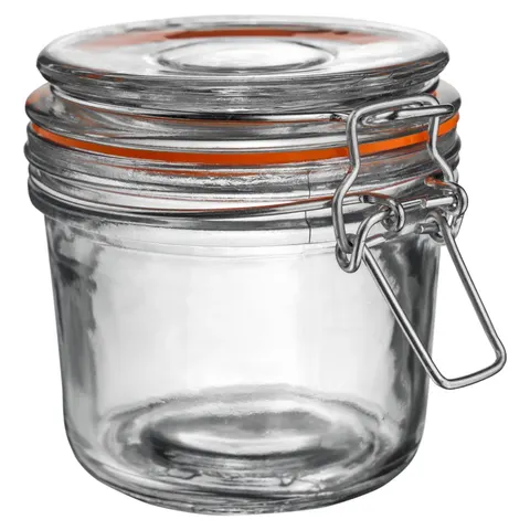 Argon tableware glass storage jar - 350ml - orange seal – image 1