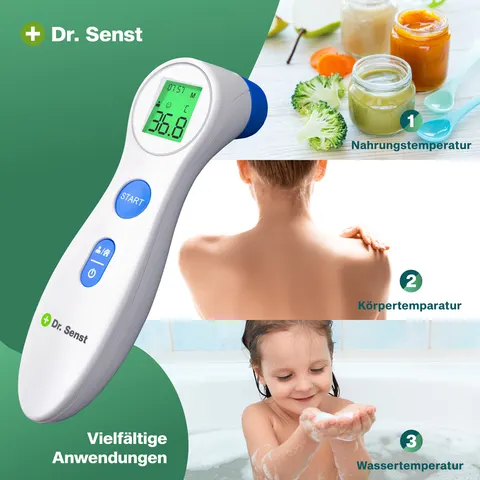 Dr. Senst® Infrarot-Stirnthermometer weiß – Bild 1