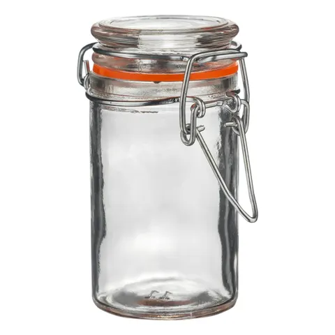 Argon tableware glass storage jar - 70ml - orange seal – image 1