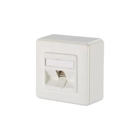 METZ CONNECT BTR 1309110002-E - módulo E-DAT 1 puerto AP Cat.6a blanco puro – imagen 1