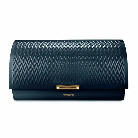 Tower Empire Roll Top Bread Bin Midnight Blue – image 1