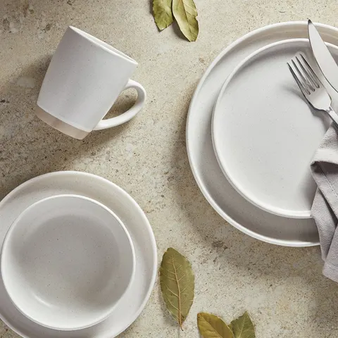 Barbary & Oak Avena 16 Piece Dinnerware Set White – image 1
