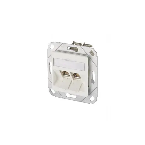 METZ CONNECT BTR 1309121102-E - módulo E-DAT 2 Port Umk CAT.6a blanco puro – imagen 1