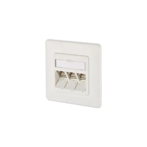 METZ CONNECT BTR 1309131002-E - módulo E-DAT 3 Port UP Cat.6a blanco puro – imagen 1