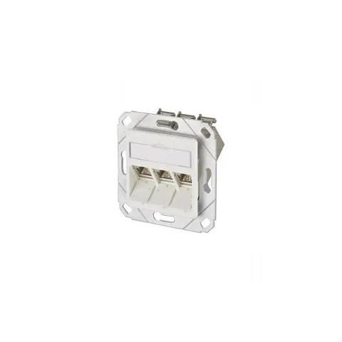 METZ CONNECT BTR 1309131102-E - módulo E-DAT 3 Port Usk Cat.6a blanco puro – imagen 1