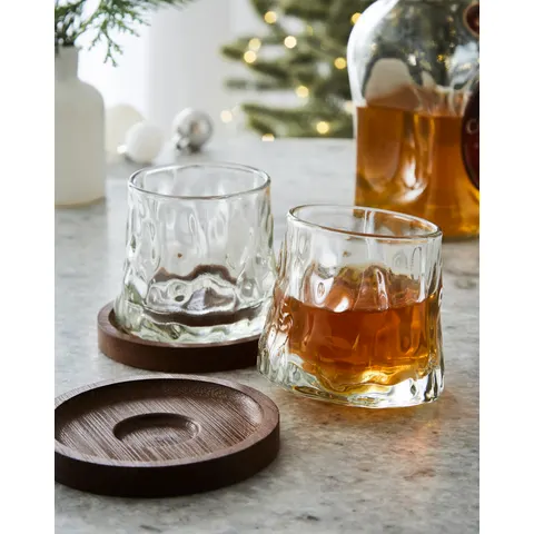 Rotating Whisky Glasses with Coaster – image 1