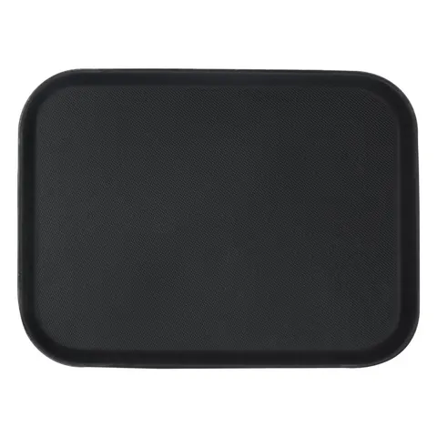 Argon Tableware Rectangular Serving Tray - 56 x 41cm - Reusable Non Slip Stackable Rubberized Food Drinks Platter Tray – image 1