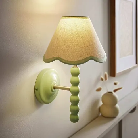 ValueLights Bobble Wooden Wall Light - Soft Green – image 1