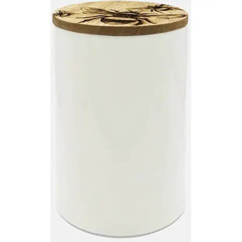The just slate company bee oak & ceramic medium storage jar – image 1