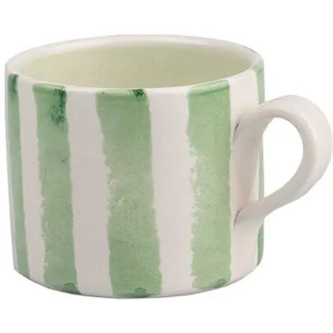 Selbrae House Large Green Stripe Ceramic Mug – image 1