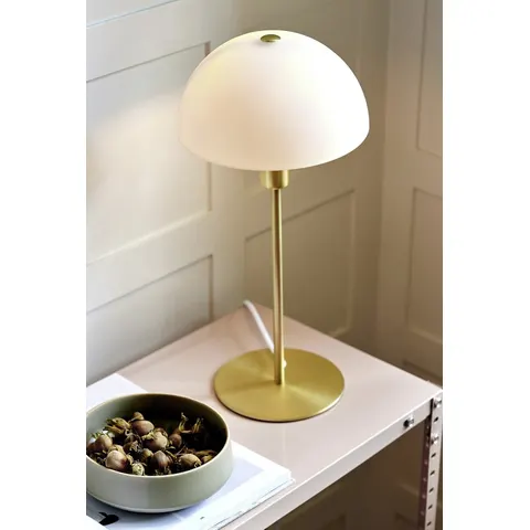 Nordlux Ellen 20-tafellamp-E14-messing/wit – afbeelding 1