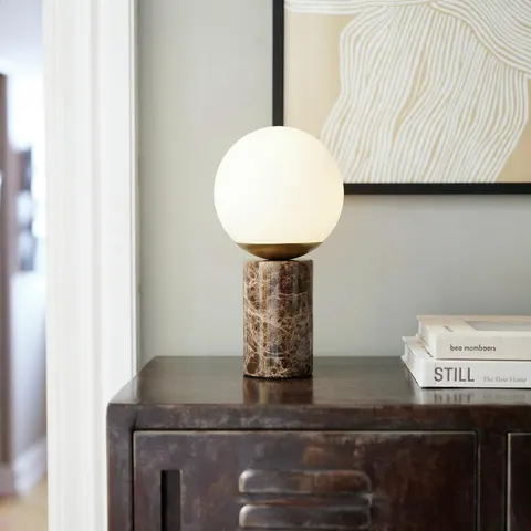 Nordlux Lilly Marble LED Table Lamp - Brown – image 1
