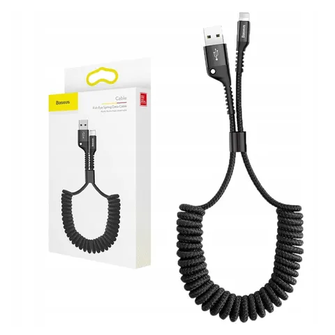 Baseus Spring Coil Lightning Charger Cable 2A Charging Data – image 1