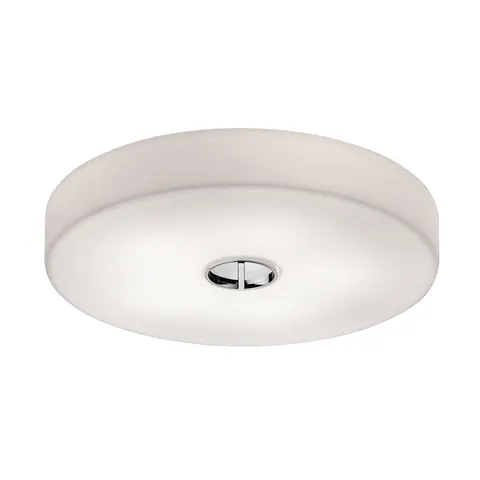 FLOS Ceiling Light BUTTON, dimmable, White / opal, Living / Dining Room, Glass, Design, Ceiling Light – image 1