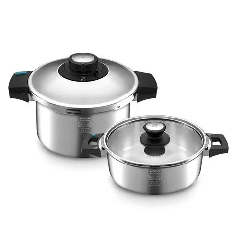 Karaca Quick and Safe Induktions-Schnellkochtopf-Set 6+8 Lt – Bild 1