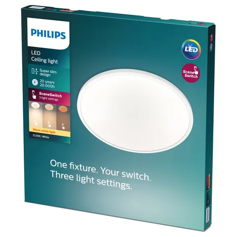 Philips Super Slim plafonnière - warmwit licht - 18W – afbeelding 1