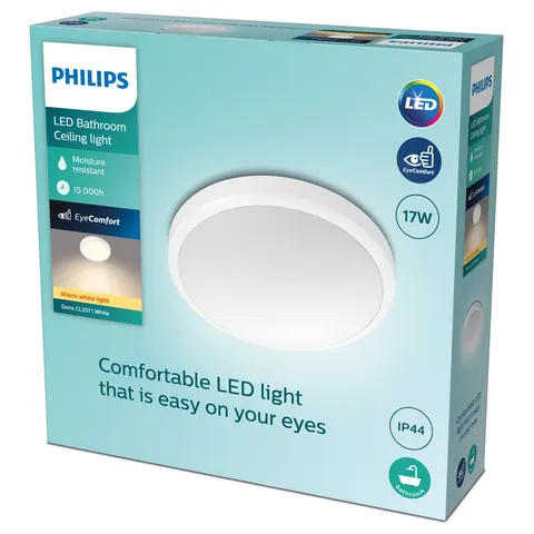 Philips Doris badkamerplafonnière - wit - groot - 17 W – afbeelding 1