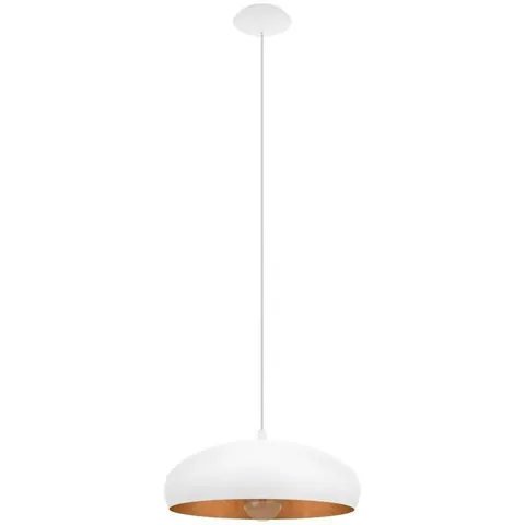 EGLO Mogano 1 Hanglamp - E27 - Ø 40 cm - Wit/Koper – afbeelding 1