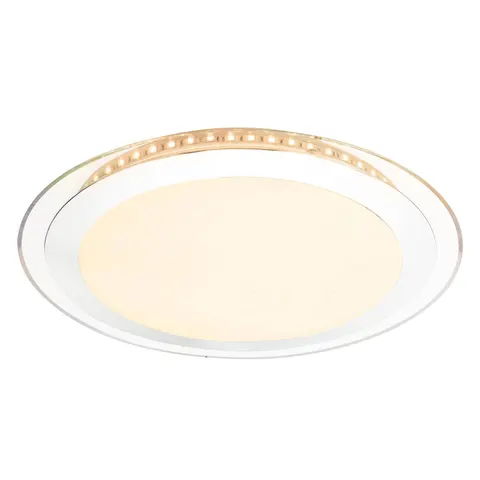 Globo Nicole II LED ceiling light with remote control – chrome, opal – image 1