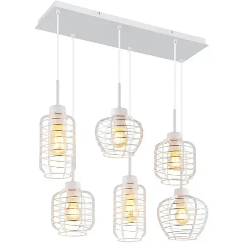 Nesa Cluster Pendant Ceiling Light Matt White 6x E27 – image 1