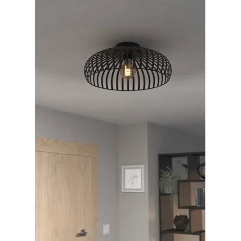 EGLO Mogano 3 Wireframe Black Flush Ceiling Light ⌀: 43 cm – image 1