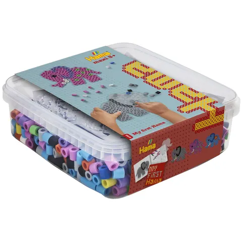 Hama Bügelperlen maxi + Stiftplatte , Elefant, , in Box – Bild 1