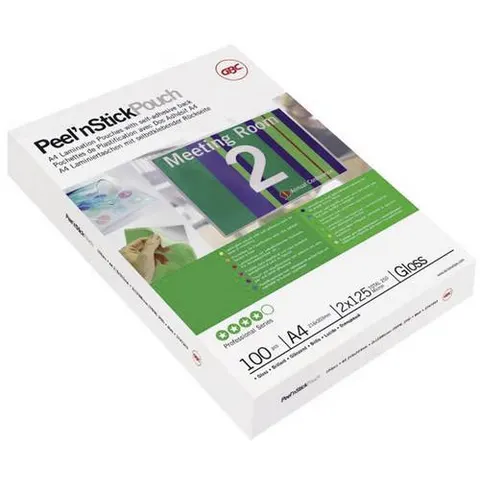 GBC Lamination Pouch A4 Adhesive 125 Micron – image 1