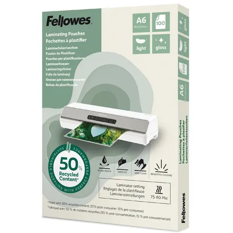 Fellowes 100143441 laminator pouch 100 pc(s) – image 1
