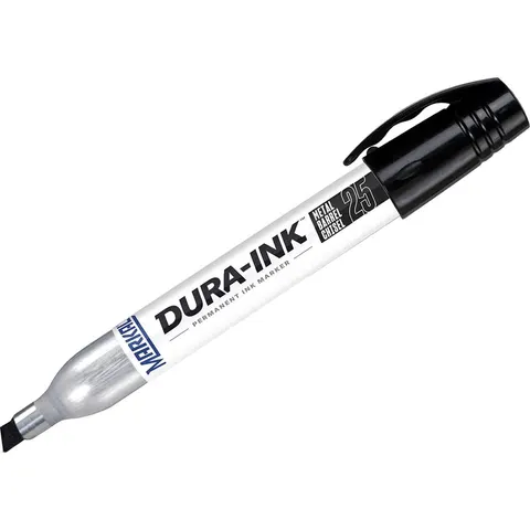Markal Dura Ink 25 Medium Chisel Tip Permanet Marker Pen – Black – image 1