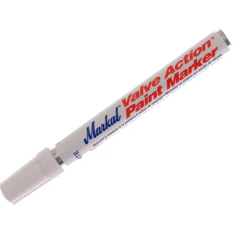 Markal Valve Action Paint Marker – White – image 1