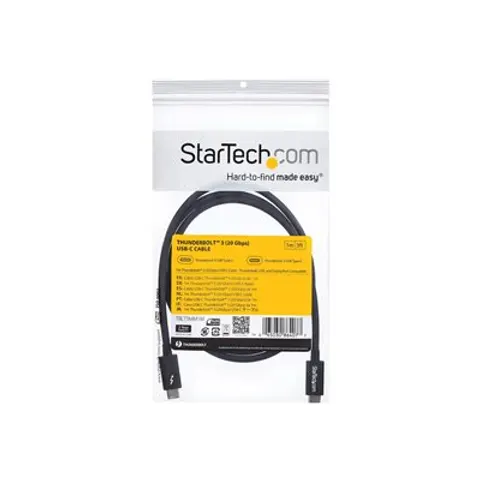 STARTECH 1m Thunderbolt 3 20Gbps Cable – Schwarz – Bild 1