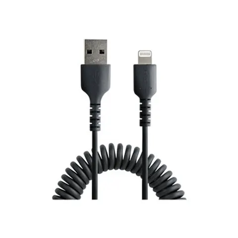 STARTECH.COM ST RUSB2ALT1MBC - Sync & charging cable, USB-A > Lightning, 1 m, spiral cable, bla – image 1