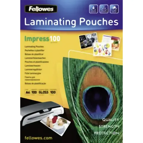 Fellowes Laminierfolientasche, DIN A4, glänzend, 200 mic – Bild 1