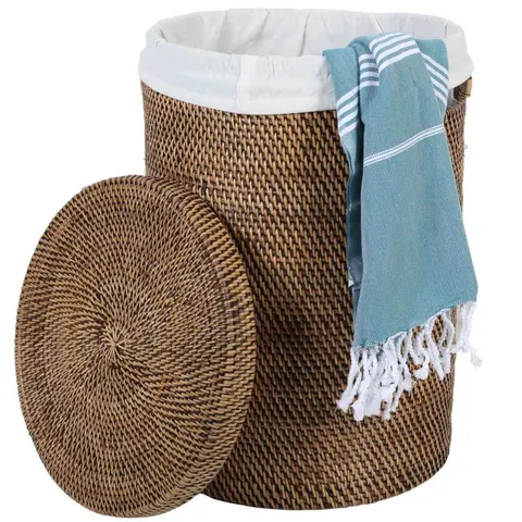 Rattan Wäschekorb Cleo Braun - L – Bild 1