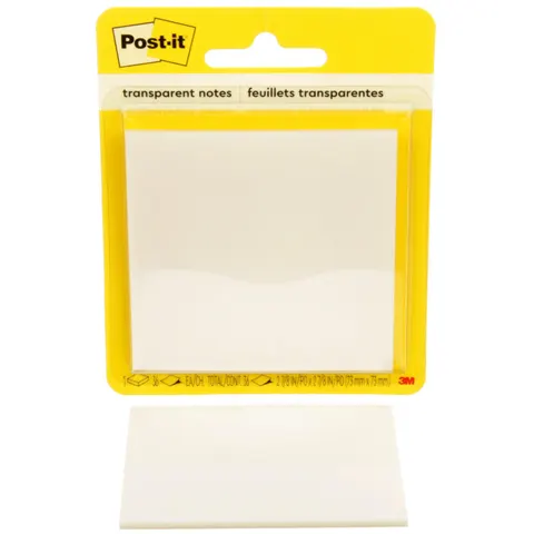 Memoblok Post-it 3M 73x73mm Transparant – afbeelding 1