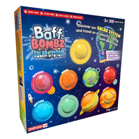 Zimpli Kids Baff Bombz Solar System Bath Bomb Set – image 1