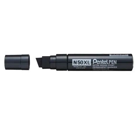 Pentel N50XL permanent marker Chisel tip Black 6 pc(s) – image 1