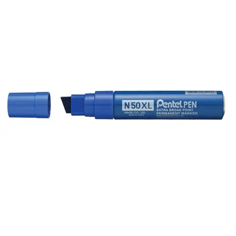 Pentel N50XL permanent marker Chisel tip Blue 6 pc(s) – image 1