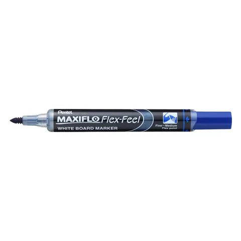 Pentel Flex-Feel MWL5SBF Blauw Whiteboardmarker met flex tip – afbeelding 1