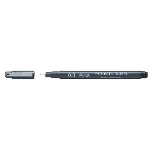 Pentel Pointliner Fineliner 0.3 mm Schwarz – Bild 1