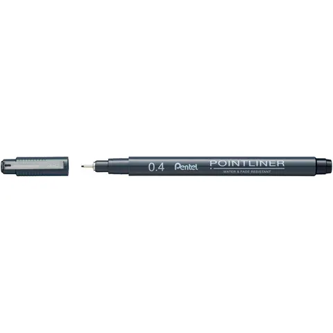 Pentel Pointliner Fineliner 0.4 mm Schwarz – Bild 1