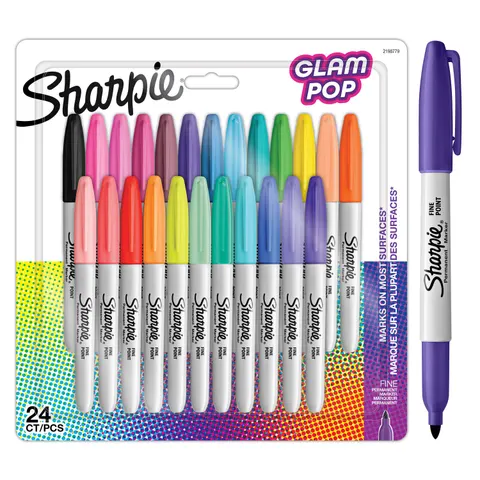 Sharpie Permanent-Marker FINE , Glam Pop, , 24er Blister – Bild 1