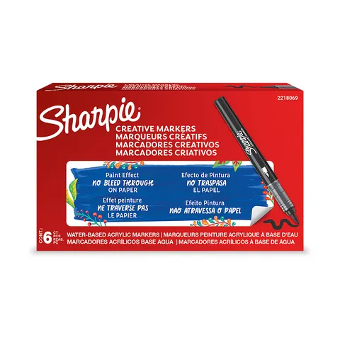 Sharpie Kreativmarker Pinselspitze Acryl schwarz – Bild 1