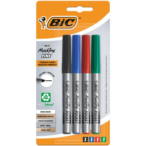 Viltstift bic ecolutions rond f assorti – afbeelding 1