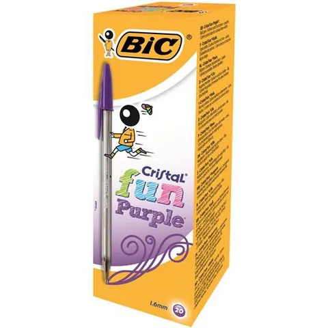 BIC Cristal Fun Violet Stick ballpoint pen 20 pc(s) – image 1